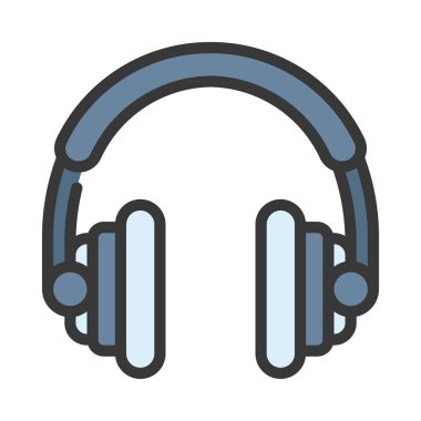 kulaklık simgesi, vektör illüstrasyonu 