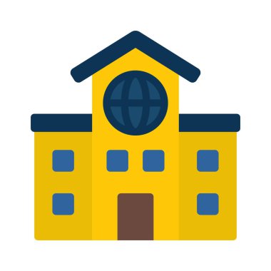 İnternet Okulu simgesi, vektör illüstrasyonu 