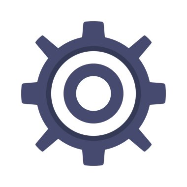 beyaz arkaplanda dişli vektör çizimi.