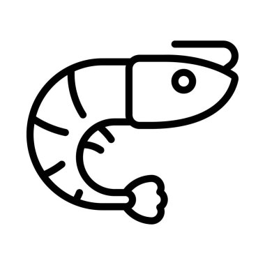 Karides ağ simgesi vektör illüstrasyonu