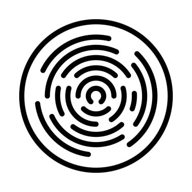 Biyometrik koruma simgesi vektör çizimi