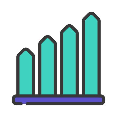 Ok Grafiği ikon vektör illüstrasyonu