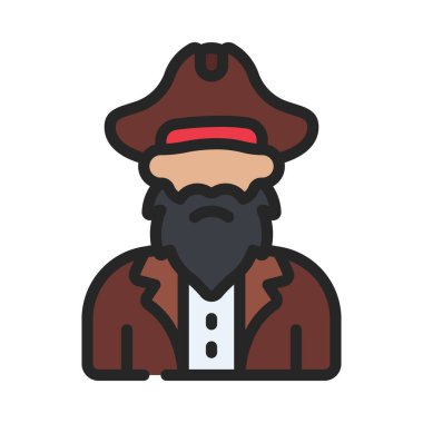 Bir Korsanın vektör illüstrasyonu 