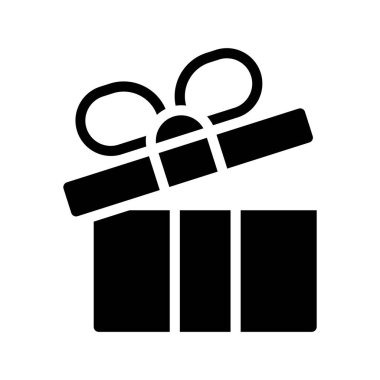 Beyaz arkaplanda hediye sembolü izole edildi