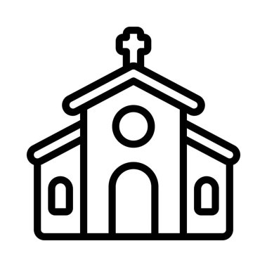 kilise simgesi vektör illüstrasyonu