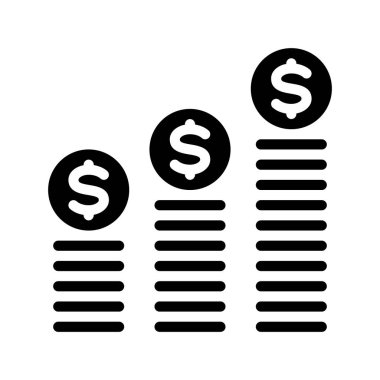 Sikke Yığını ağ ikonu vektör çizimi