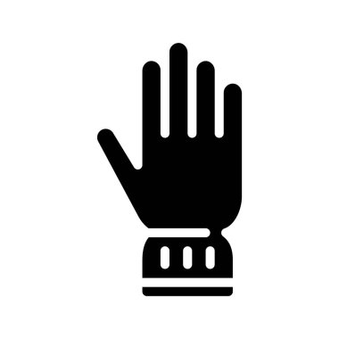 Güvenlik Eldiveni ağ ikonu vektör çizimi