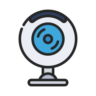 Web kamera simgesi, vektör çizim 