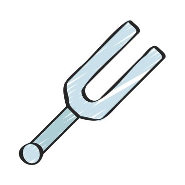 Ayar çatal düz simgesi, vektör illüstrasyonu 