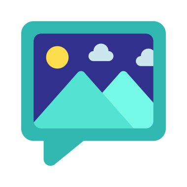 resim iletisi simgesi, vektör illüstrasyonu  