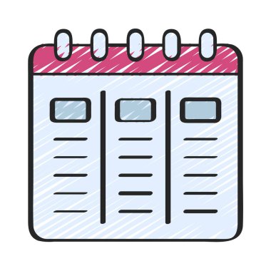 Zamanlama simgesi, vektör illüstrasyonu 