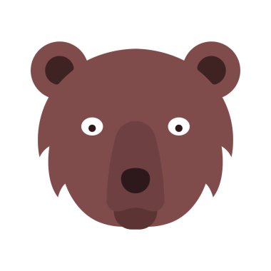 Ayı başı hayvan simgesi taslak biçiminde