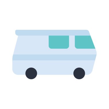 Karavan Kamp simgesi vektör illüstrasyon tasarımı