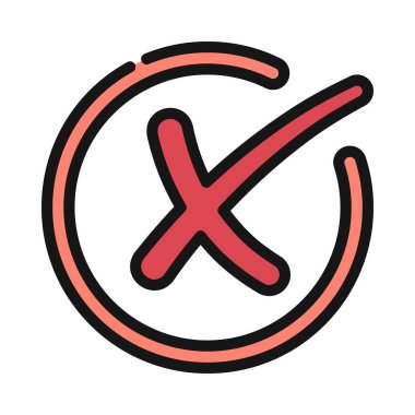 çapraz simge vektör illüstrasyonu