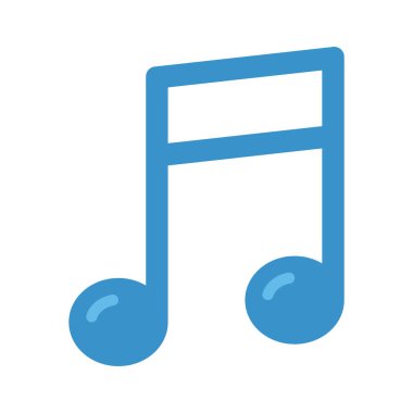müzik notası ikon vektör illüstrasyonu 