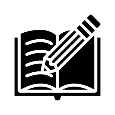 Kitap simgesi, vektör illüstrasyonu yaz