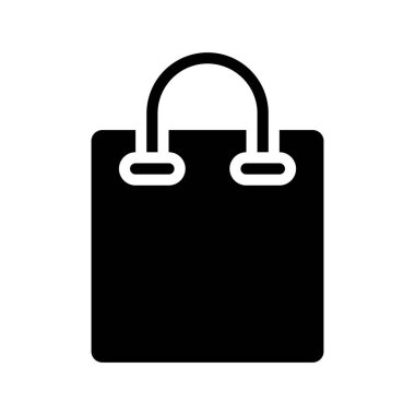 Alışveriş çantası web simgesi vektör illüstrasyonu