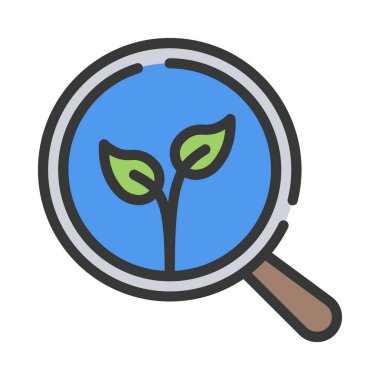 Organik Arama Web simgesi vektör çizimi