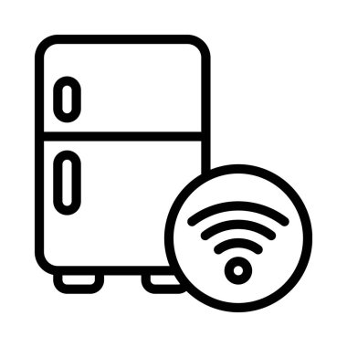 Smart Buzdolabı web simgesi vektör çizimi