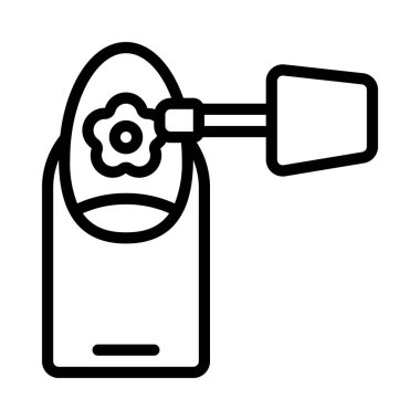 Parmak Tırnağı Sanat simgesi, vektör illüstrasyon tasarımı