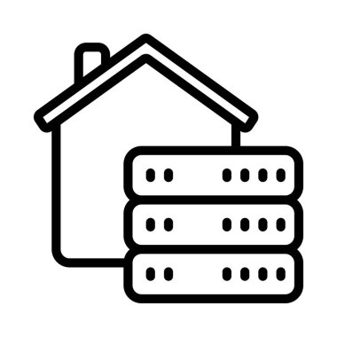 sunucu web simgesi vektör illüstrasyonu