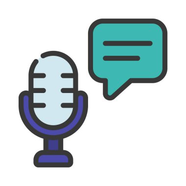 mikrofon simgesi vektör resimleme arkaplanı 