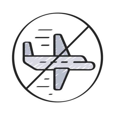 Uçuş simgesi vektör çizimi yok