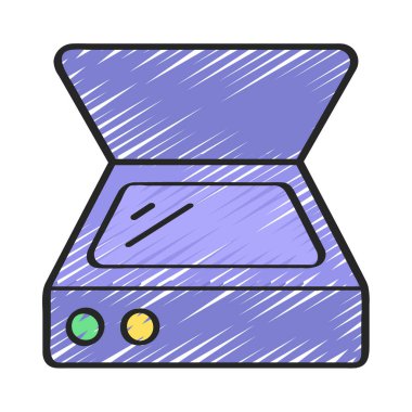 Tarayıcı düz simge, vektör illüstrasyonu 