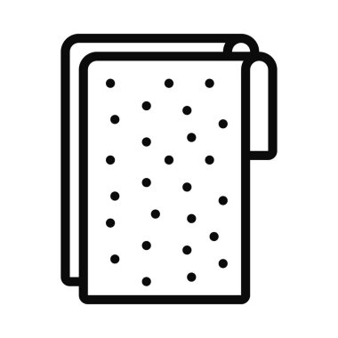 Kum Kağıdı düz simgesi, vektör illüstrasyonu 