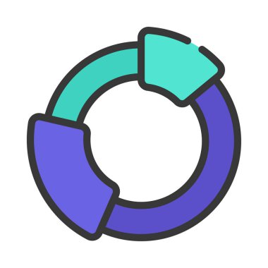 Bir Donut Çizelgesinin vektör çizimi