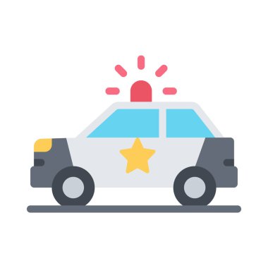 Polis Araba ikonu vektör illüstrasyon tasarımı