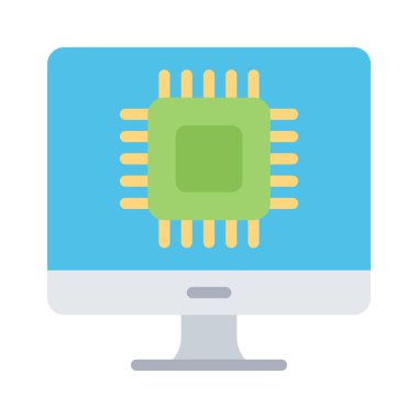 Akıllı Bilgisayar simgesi, vektör illüstrasyonu  