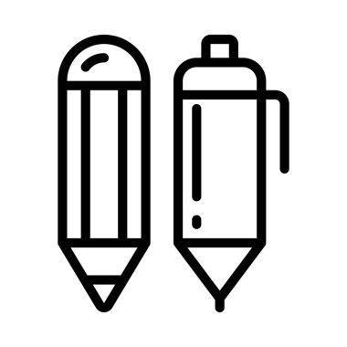 Kalem ve Kalem ikonu vektör illüstrasyon tasarımı