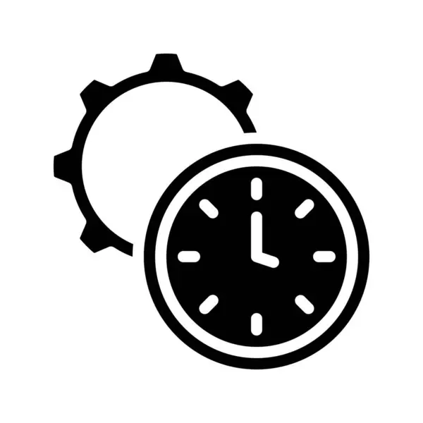 Zeitmanagement Symbol Auf Weißem Hintergrund — Stockvektor