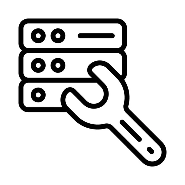 Servidor Icono Web Ilustración Simple — Vector de stock