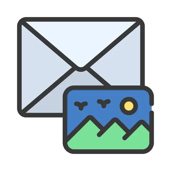 Email Ícone Imagem Ilustração Vetorial — Vetor de Stock