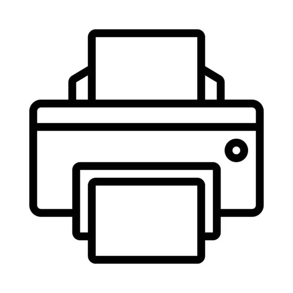 Ikona Tiskárny Jednoduchá Webová Ilustrace — Stockový vektor
