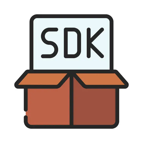 Software Development Kit Icon Illustration Background — Stock Vector