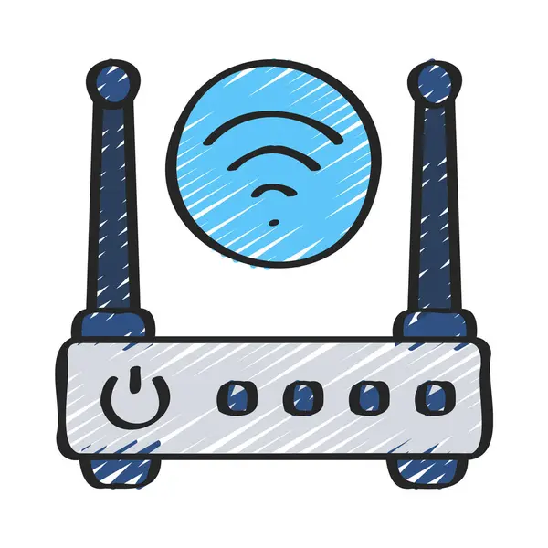 Internet Router Vector Icon — Stock Vector