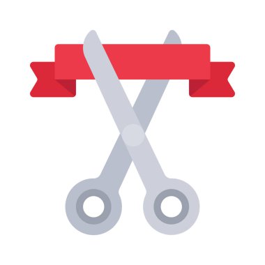 Beyaz arkaplanda Kurdele simgesini kes