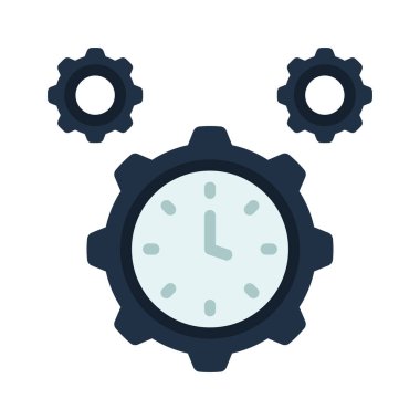 zaman yönetimi simgesini beyaz arka plan üzerinde