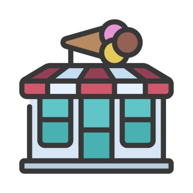 Dondurmacı simgesi, vektör illüstrasyonu