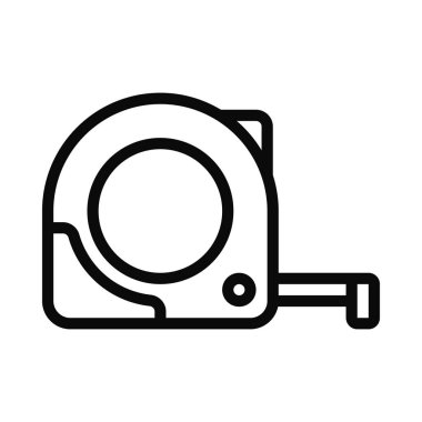 Teyp Ölçü ağ ikonu vektör illüstrasyonu