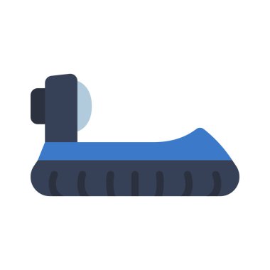 Hover Craft düz simgesi, vektör illüstrasyonu 