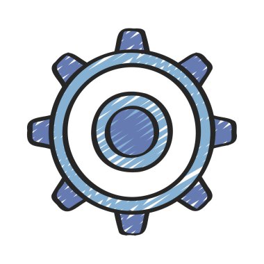 beyaz arkaplanda dişli ağ simgesi izole edildi. vektör illüstrasyonu