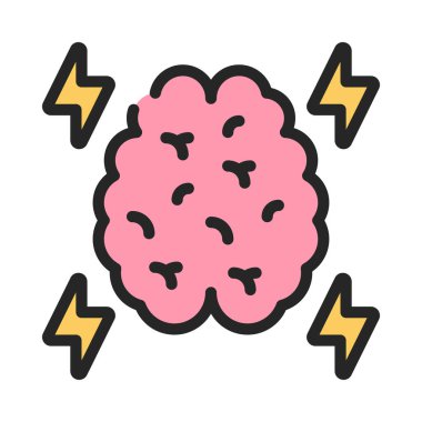 Beyin Fırtınası Web simgesi vektör illüstrasyonu