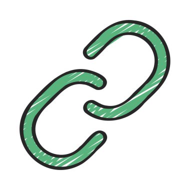 bağlantı düz simgesi, vektör illüstrasyonu 