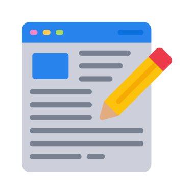 Content Writing  vector icon design