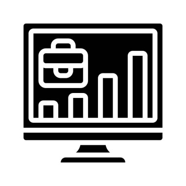 Çevrimiçi İş Kârı web simgesi vektör çizimi