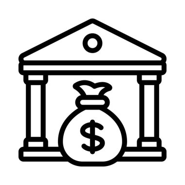 banka kredi kutsal kişilerin resmi, vektör çizim 